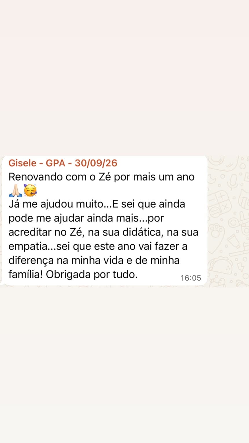 Mensagem de Gisele