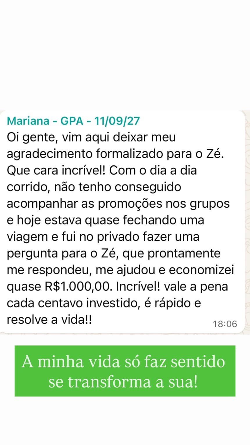 Mensagem de Mariana